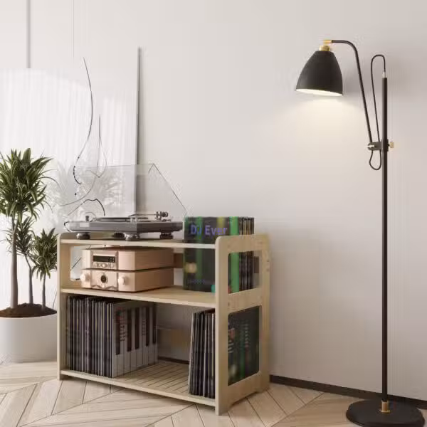 Delta Record Player Stand With Vinyl Storage