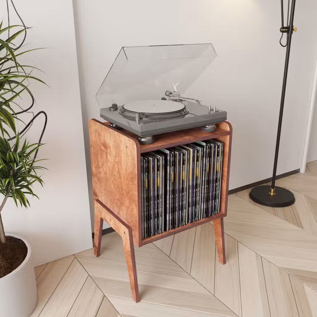 Vertex Record Player Stand & Vinyl Storage