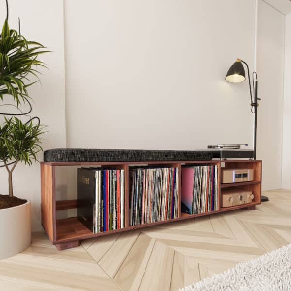 integral-record-player-stand-with-storage-and-bench (1) - 1