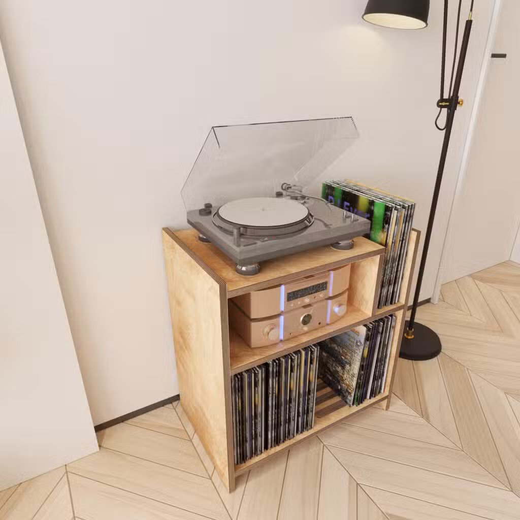 Matrix Record Player Stand With Storage