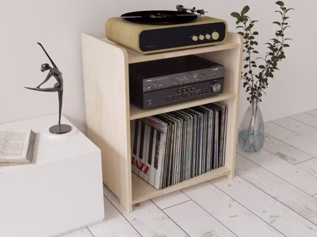 Equation Record Player Stand With Storage