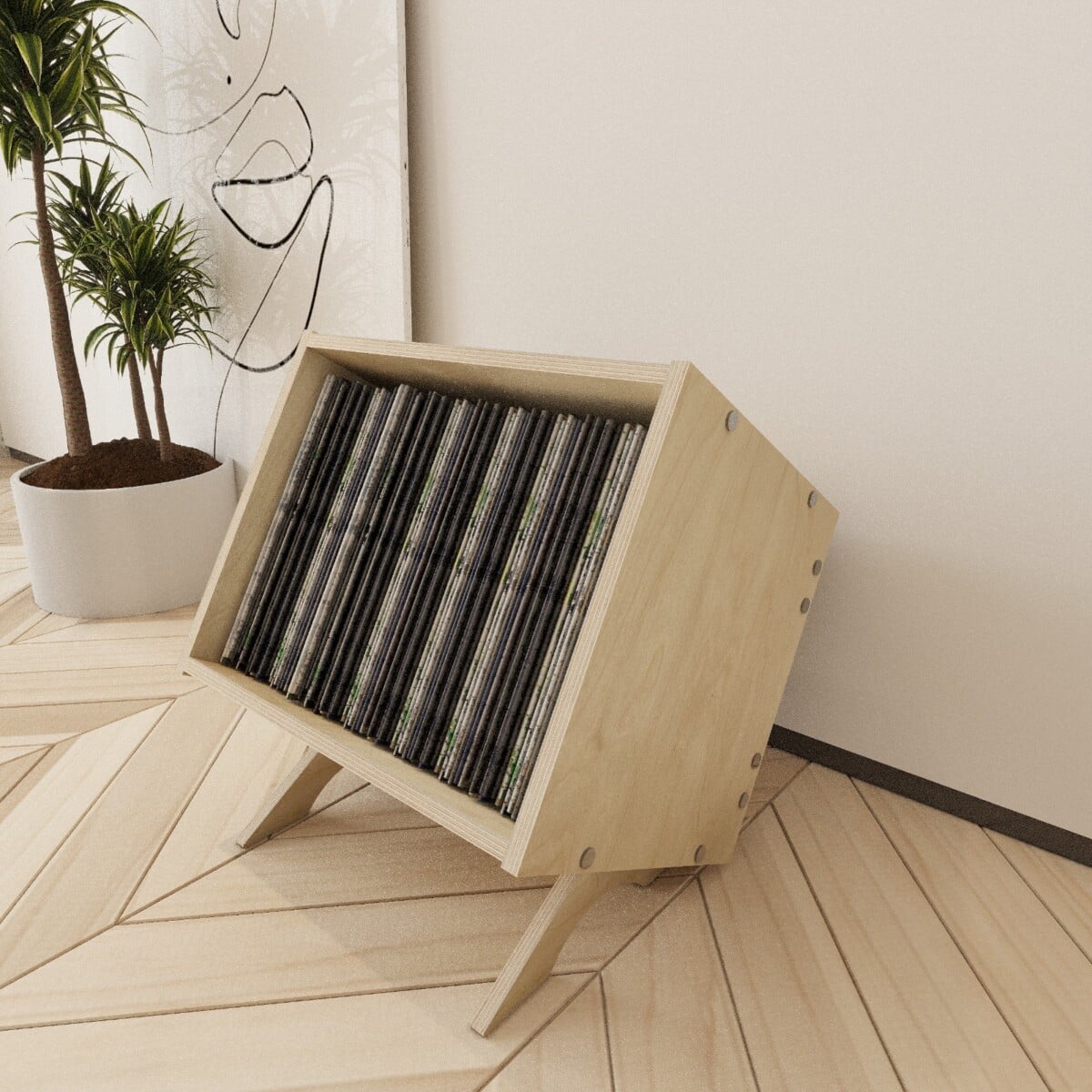 Vinyl Record Storage Pistand