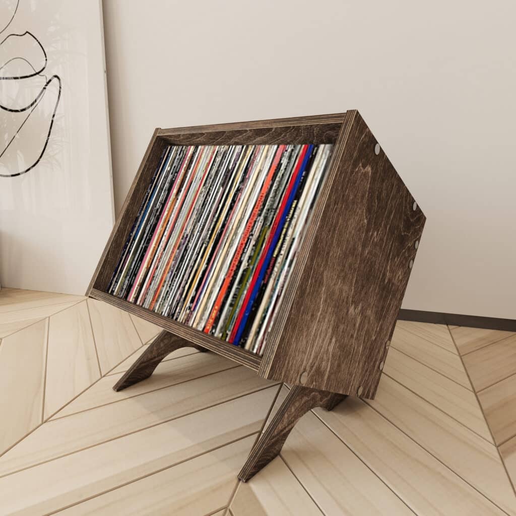 Fractal Vinyl Record Storage Birch Polywood vinyl record storage and LP Album holder